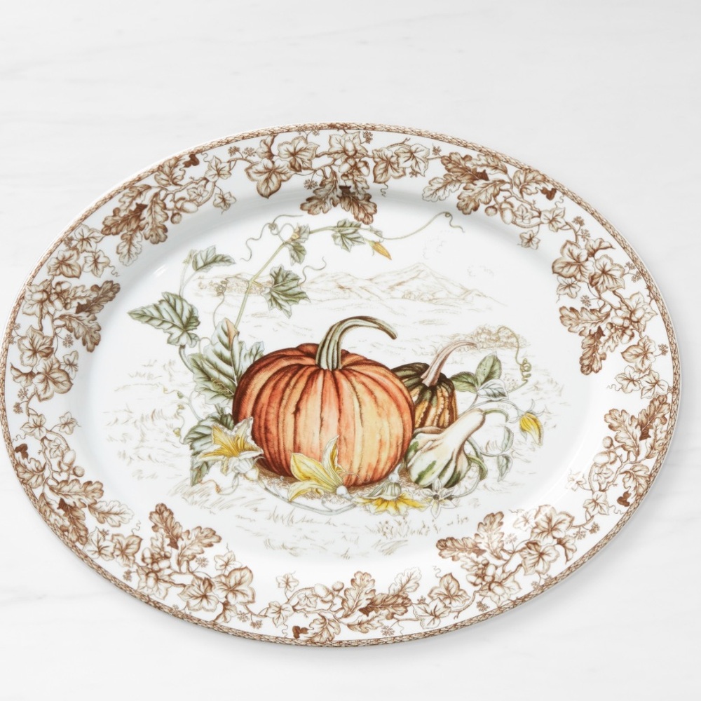 Plymouth Pumpkin Platter 15 3/4" x 12 1/2"